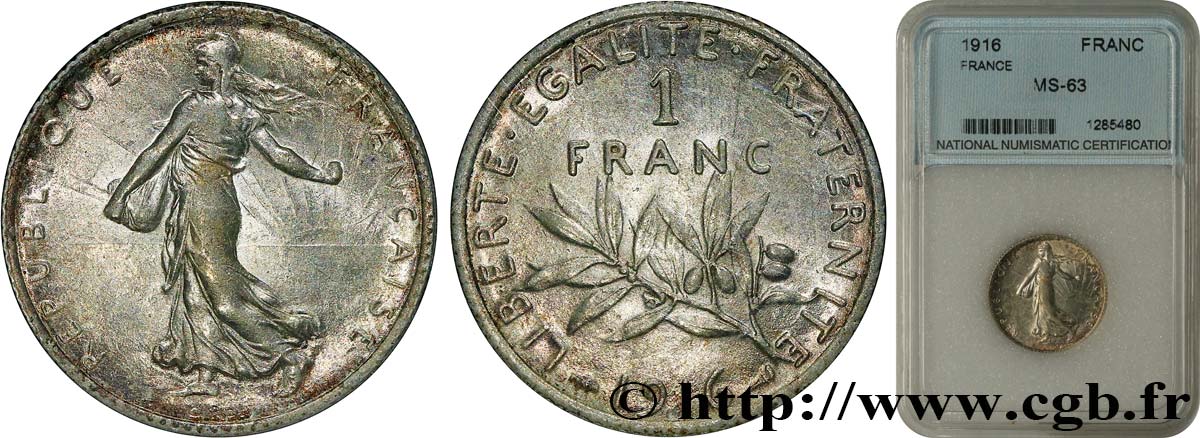 1 franc Semeuse 1916 Paris F.217/22 SPL63 autre