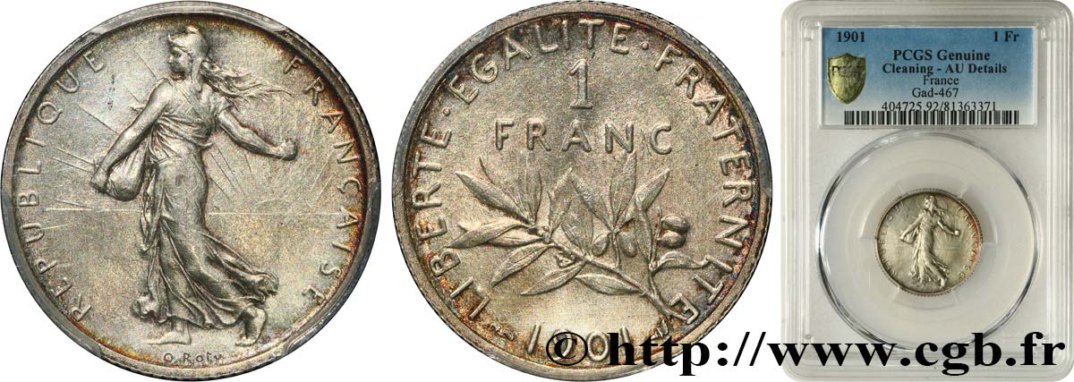 1 franc Semeuse 1901  F.217/6 SUP PCGS