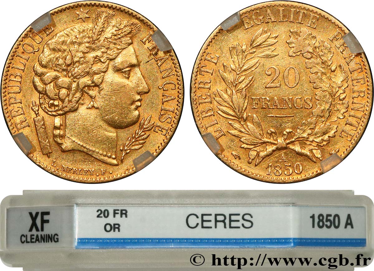 20 francs or Cérès 1850 Paris F.529/3 TTB GENI