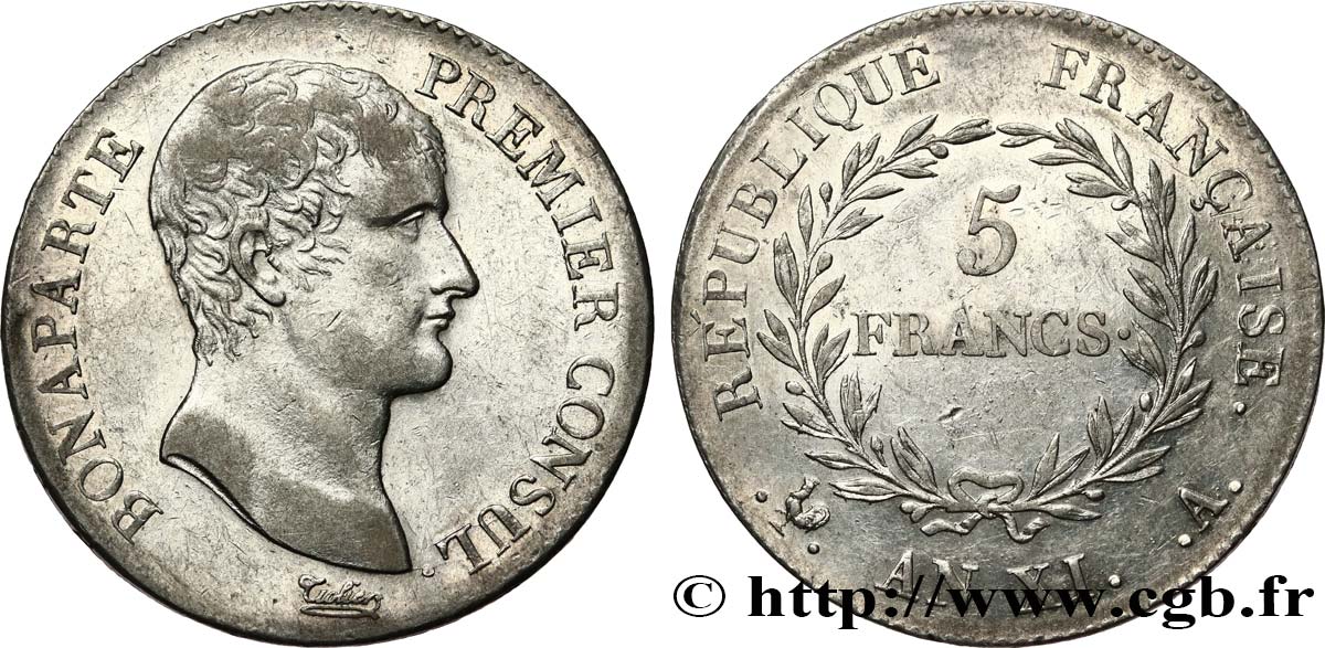 5 francs Bonaparte Premier Consul 1803 Paris F.301/1 AU50 