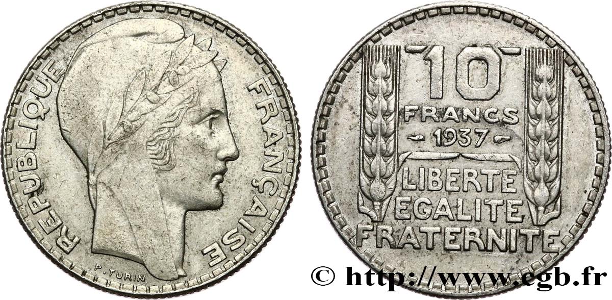 10 francs Turin 1937  F.360/8 fSS 