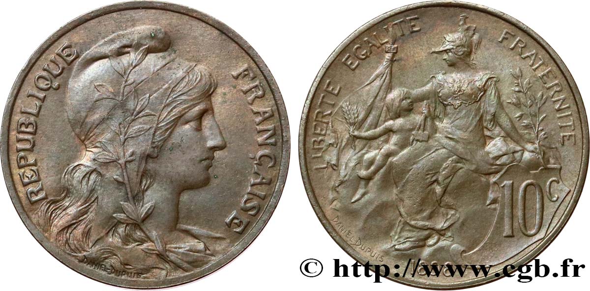 10 centimes Daniel-Dupuis 1898  F.136/5 TTB53 