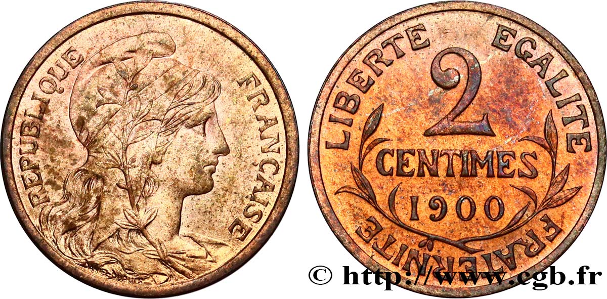 2 centimes Daniel-Dupuis 1900 Paris F.110/4 SPL64 