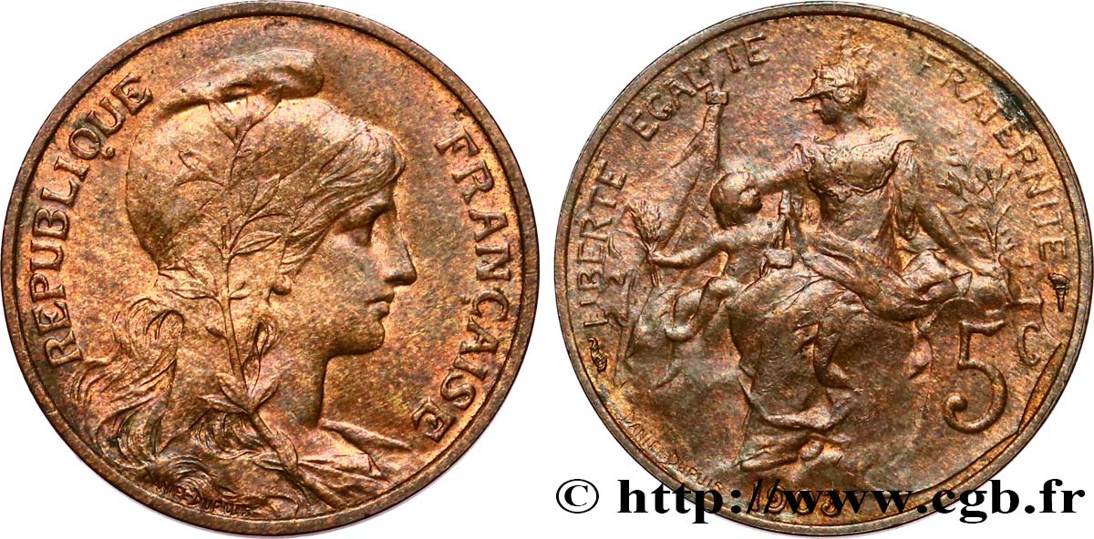 5 centimes Daniel-Dupuis 1903  F.119/13 SUP62 
