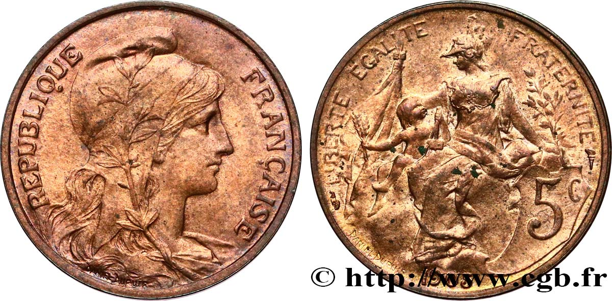5 centimes Daniel-Dupuis 1905  F.119/15 SUP62 