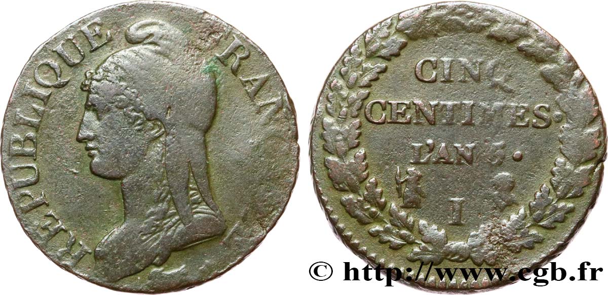 Cinq centimes Dupré, grand module 1797 Limoges F.115/23 TB25 