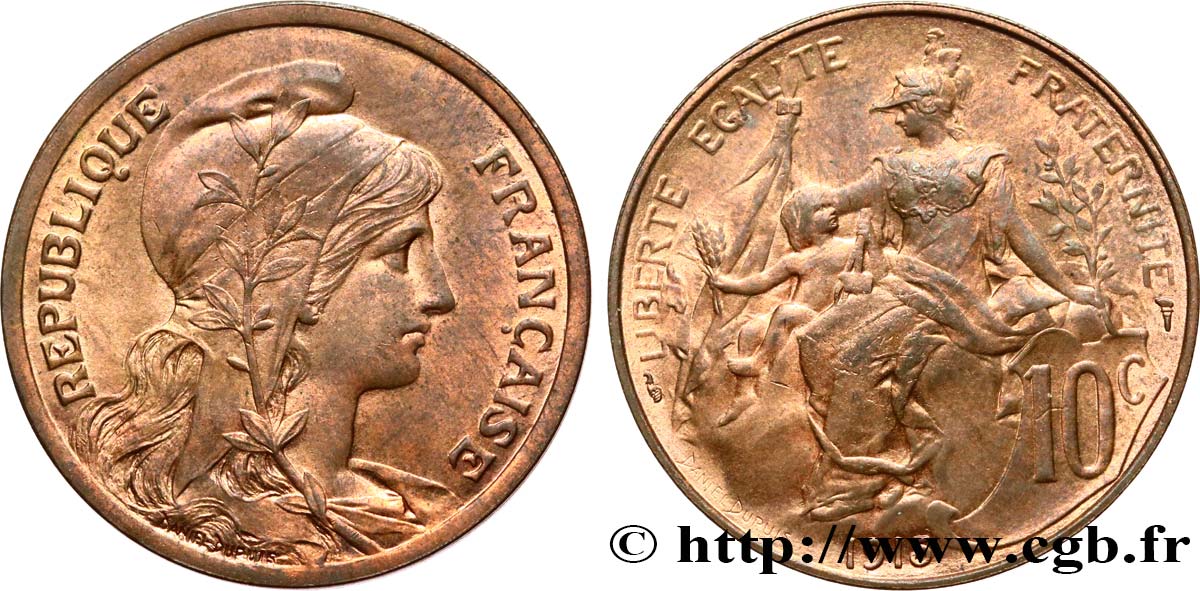 10 centimes Daniel-Dupuis 1915  F.136/25 SUP62 