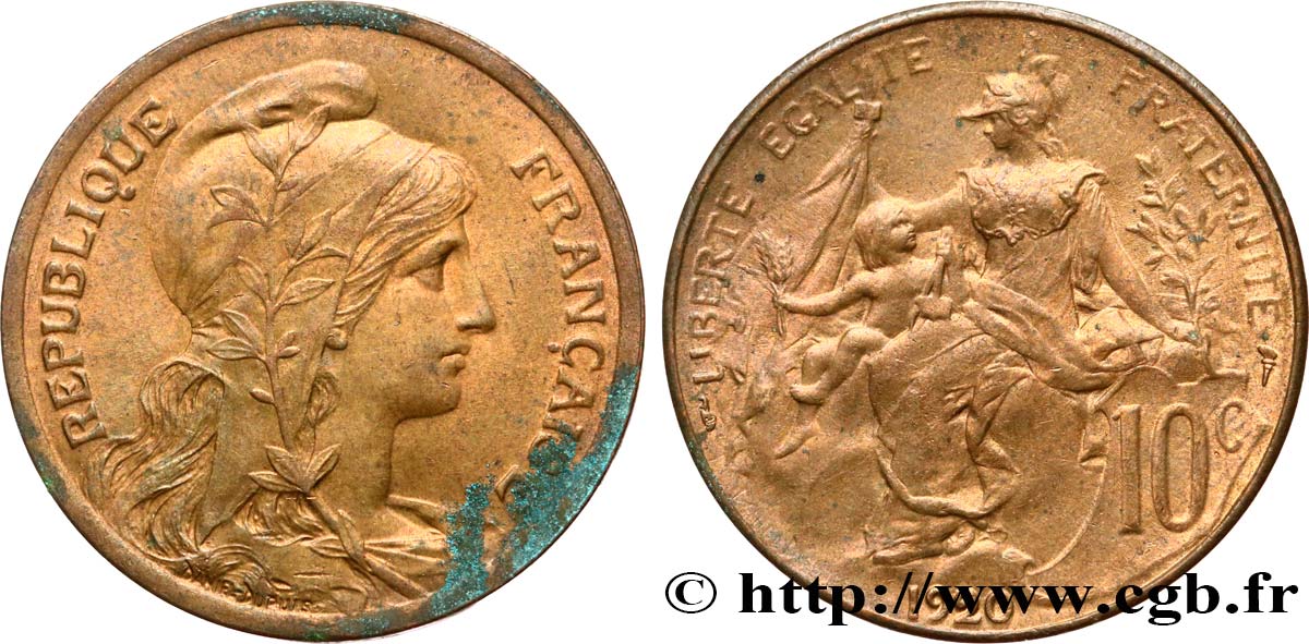 10 centimes Daniel-Dupuis 1920  F.136/29 q.SPL 