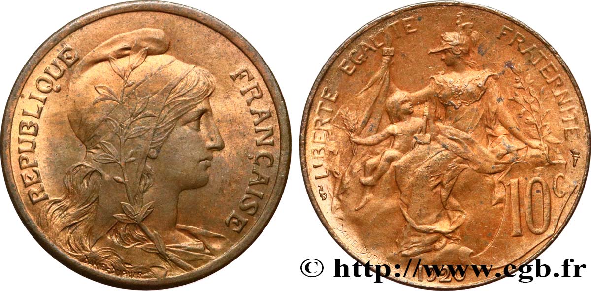 10 centimes Daniel-Dupuis 1920  F.136/29 SUP58 