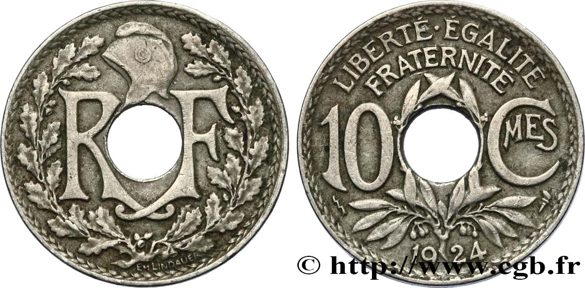 10 centimes Lindauer 1924 Poissy F.138/11 VF35 