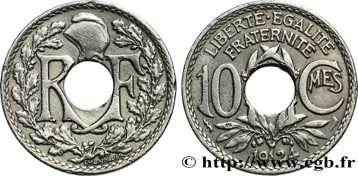 10 centimes Lindauer 1924 Poissy F.138/11 VF 