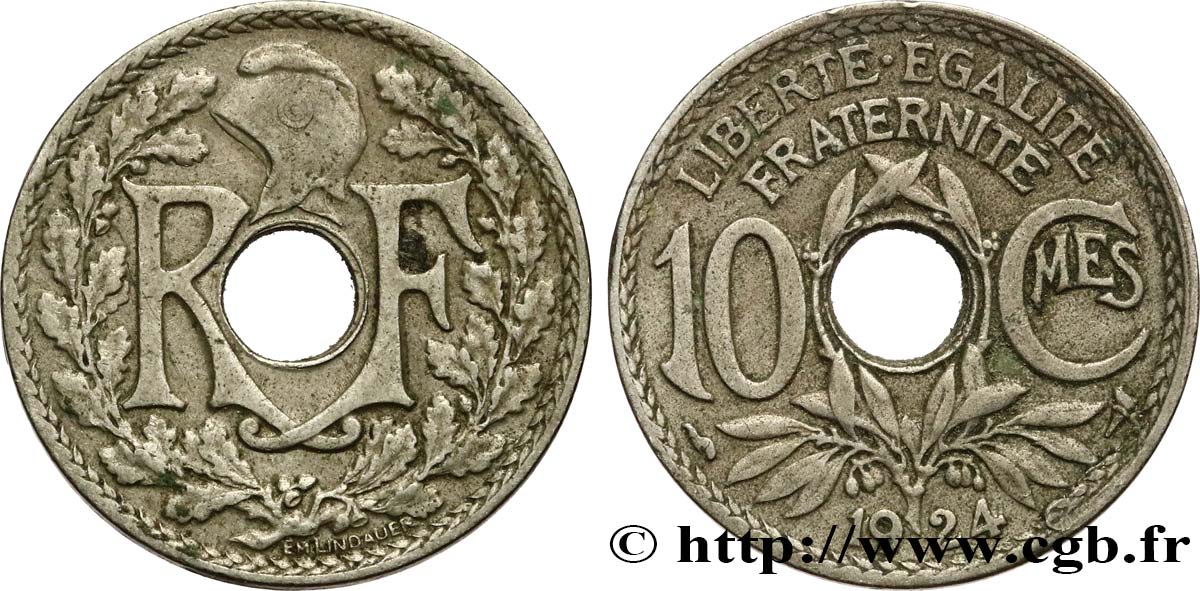 10 centimes Lindauer 1924 Poissy F.138/11 BC+ 