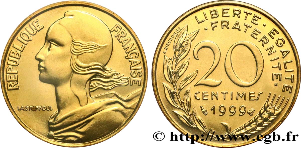 20 centimes Marianne 1999 Pessac F.156/43 FDC 