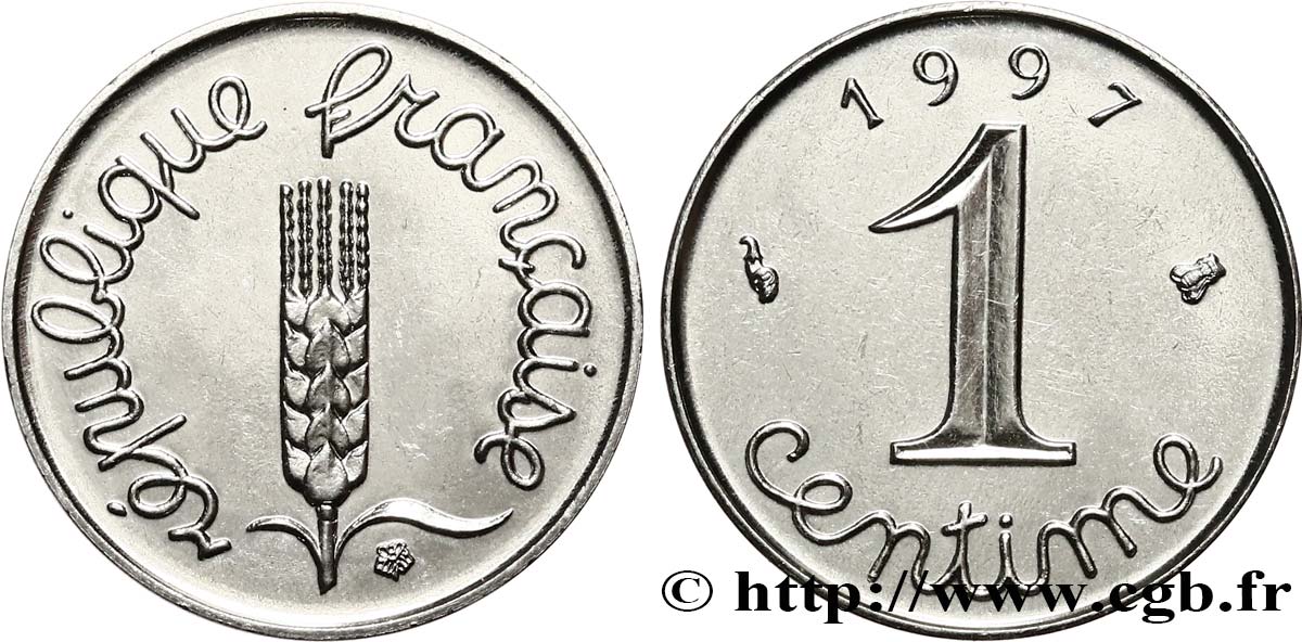1 centime Épi, BU (Brillant Universel) 1997 Pessac F.106/57 SUP62 