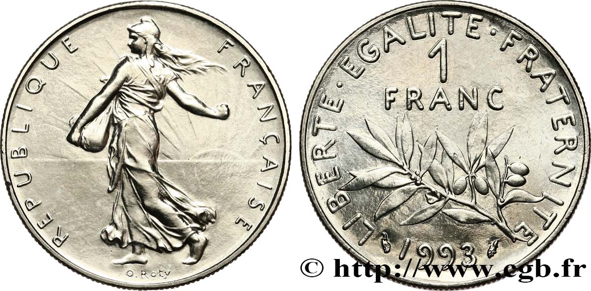 1 franc Semeuse, nickel 1993 Pessac F.226/40 SPL63 