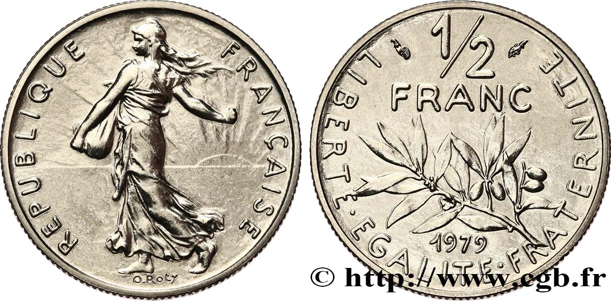 1/2 franc Semeuse 1979 Pessac F.198/18 MS64 