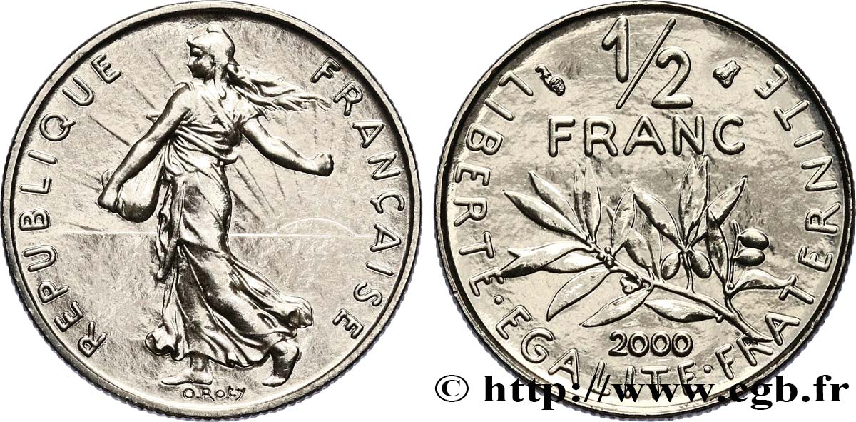 1/2 franc Semeuse 2000 Pessac F.198/43 MS64 