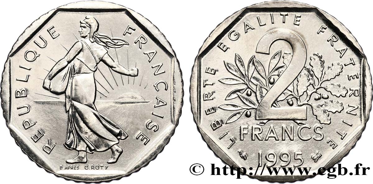 2 francs Semeuse, nickel 1995 Pessac F.272/23 FDC 