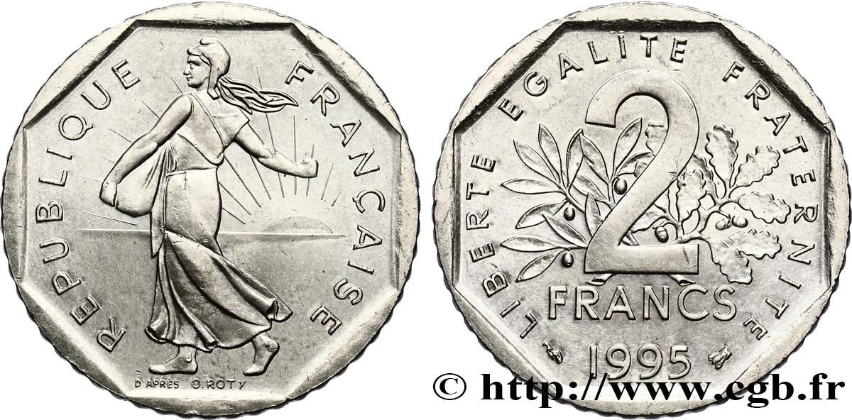 2 francs Semeuse, nickel 1995 Pessac F.272/23 SUP60 