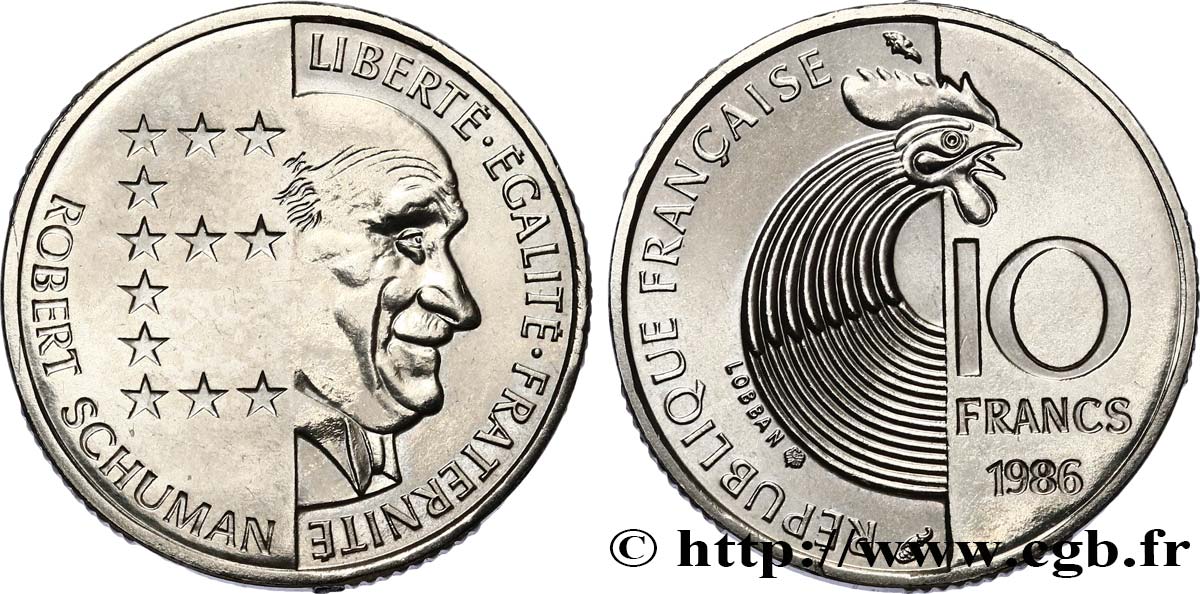 10 francs Robert Schuman 1986 Pessac F.374/2 fST63 