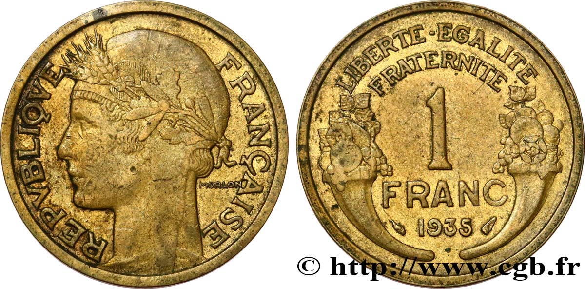 1 franc Morlon 1935  F.219/6 XF 