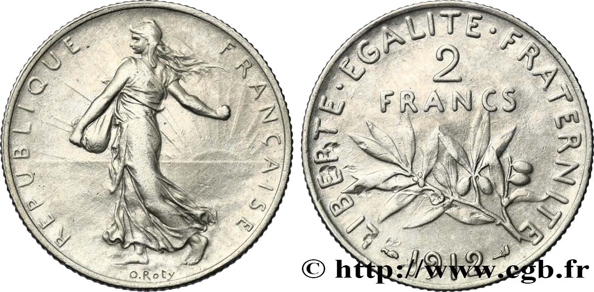 2 francs Semeuse 1912  F.266/13 XF 