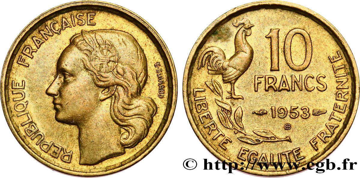 10 francs Guiraud 1953 Beaumont-Le-Roger F.363/9 AU53 