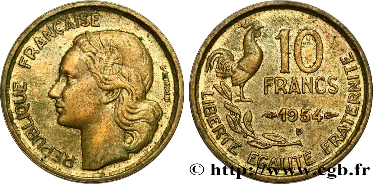 10 francs Guiraud 1954 Beaumont-Le-Roger F.363/11 SS 
