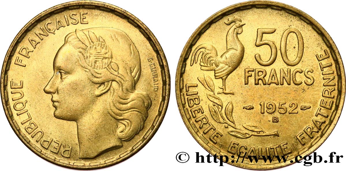 50 francs Guiraud 1952 Beaumont-Le-Roger F.425/9 SPL55 