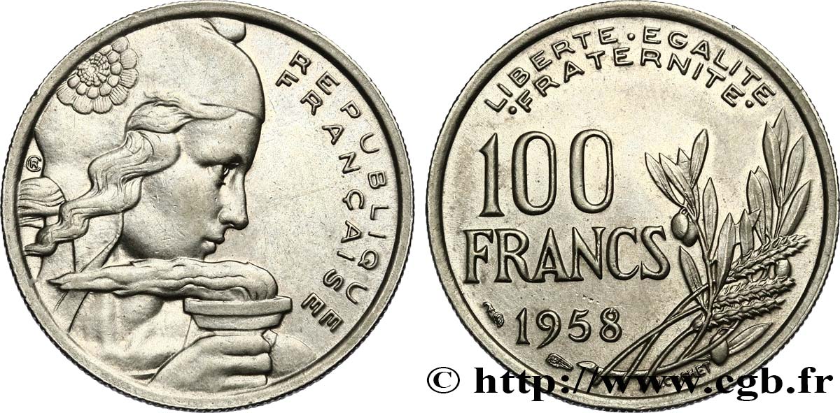 100 francs Cochet 1958  F.450/12 TTB53 