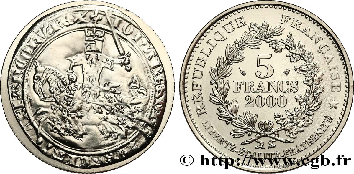 5 francs Franc à cheval de Jean le Bon 2000 Paris F.350/1 FDC 