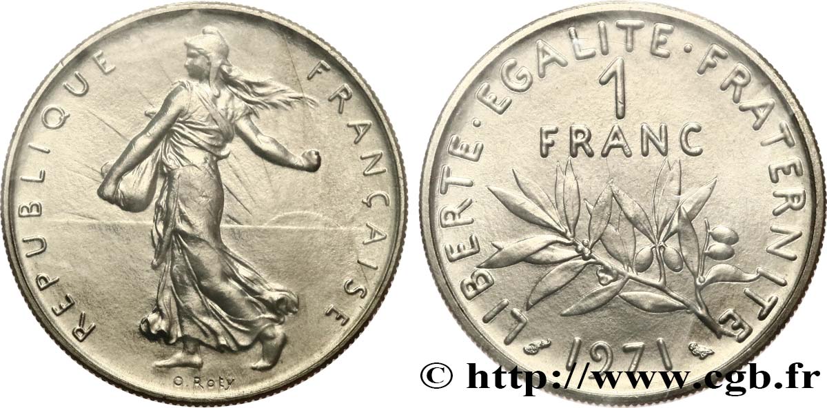 1 franc Semeuse, nickel 1971 Paris F.226/16 FDC 
