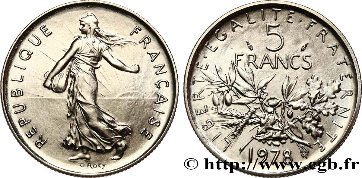 5 francs Semeuse, nickel 1978 Pessac F.341/10 MS 