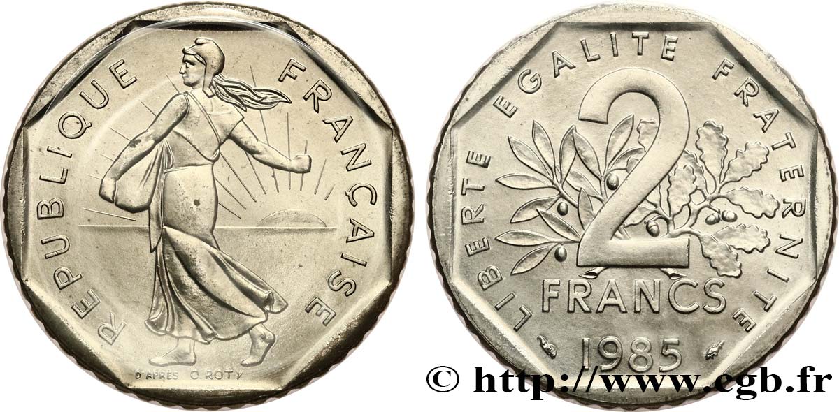 2 francs Semeuse, nickel 1985 Pessac F.272/9 FDC 