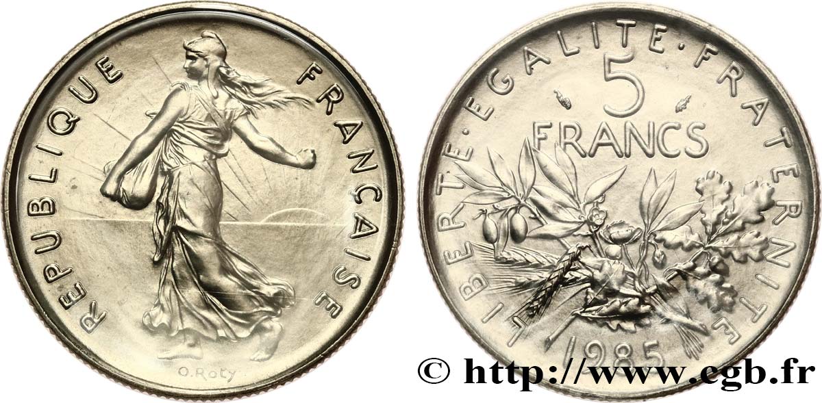 5 francs Semeuse, nickel 1985 Pessac F.341/17 FDC 