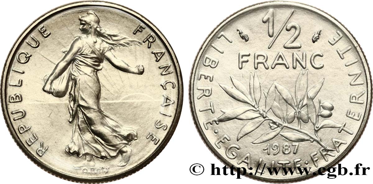 1/2 franc Semeuse 1987 Pessac F.198/26 FDC 