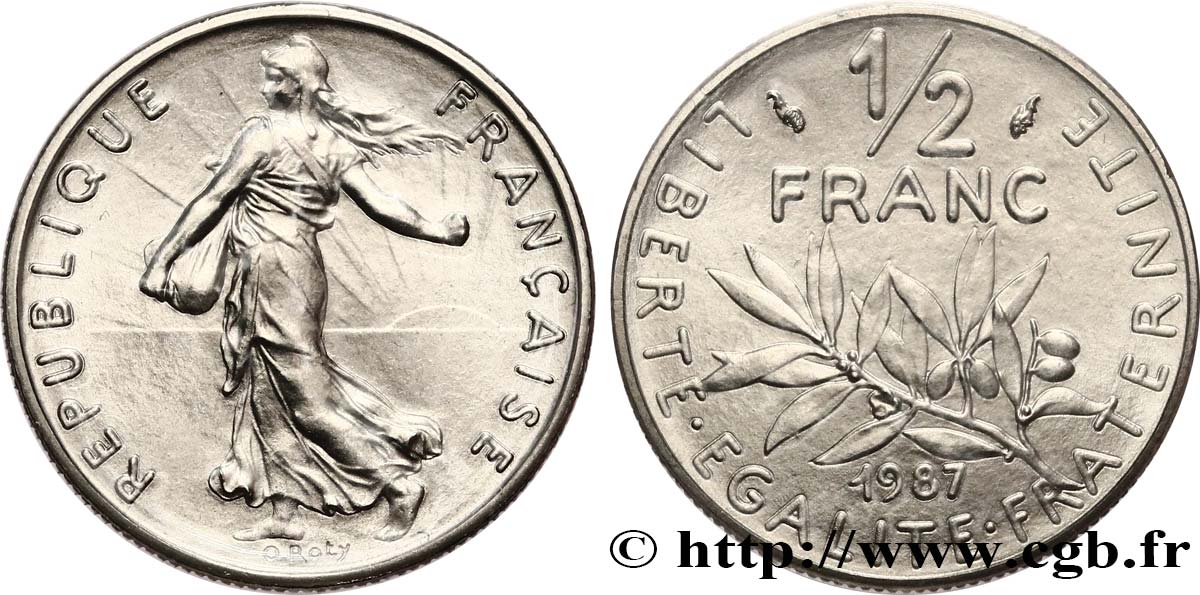 1/2 franc Semeuse 1987 Pessac F.198/26 FDC 