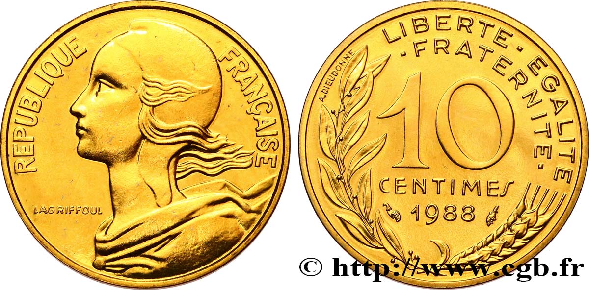 10 centimes Marianne 1988 Pessac F.144/28 MS 