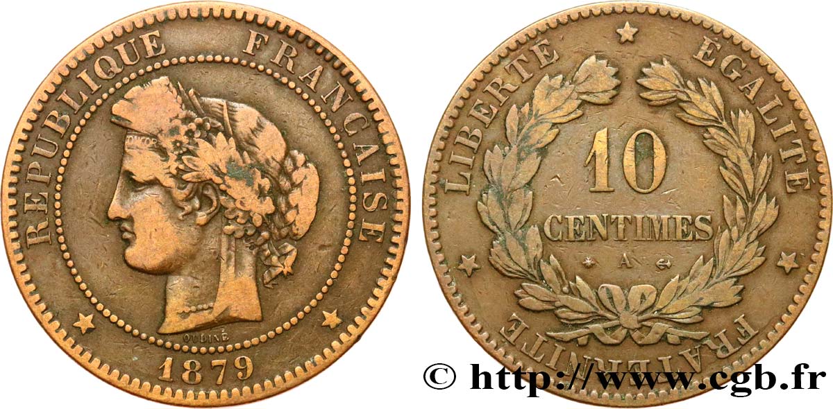 10 centimes Cérès 1879 Paris F.135/22 MB15 
