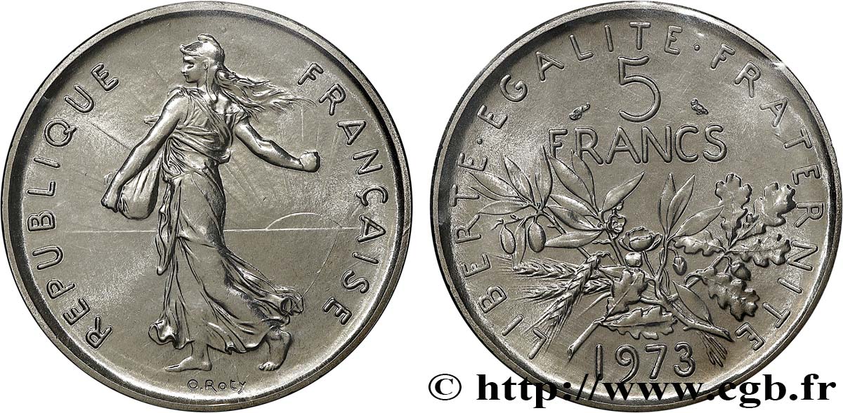 5 francs Semeuse, nickel 1973 Pessac F.341/5 FDC 