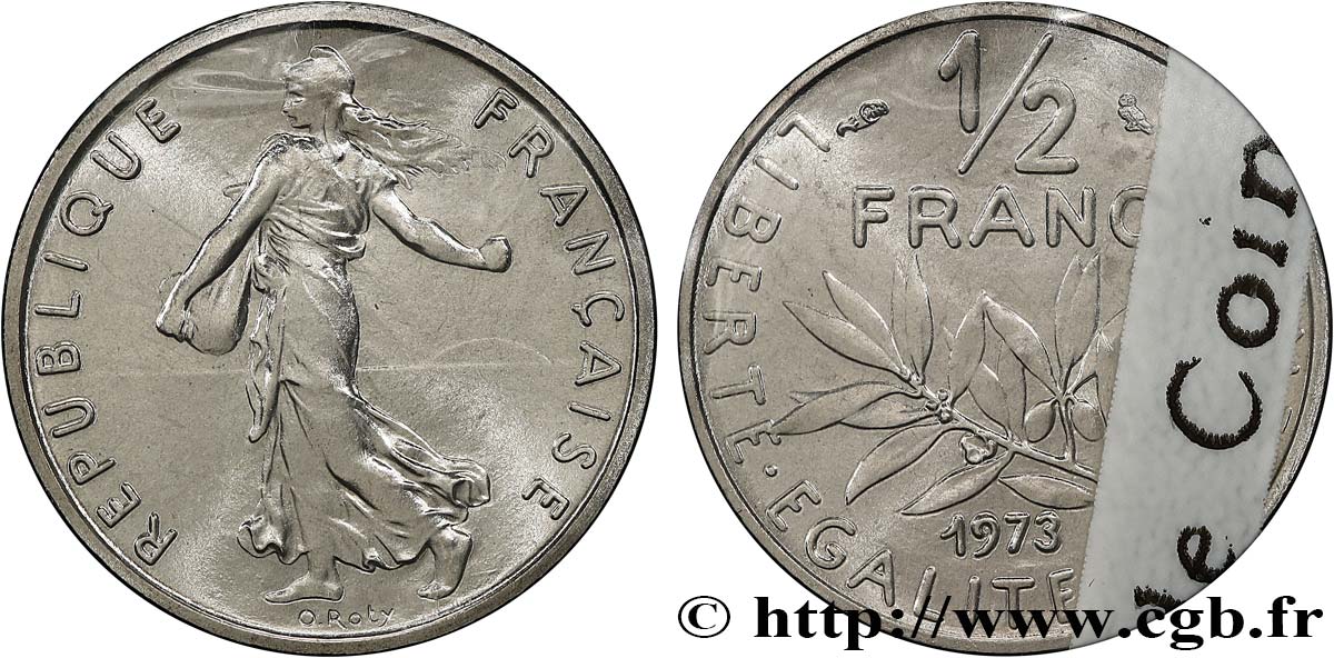 1/2 franc Semeuse 1973 Pessac F.198/12 ST 