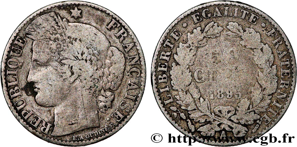 50 centimes Cérès, IIIe République 1895 Paris F.189/16 TB15 