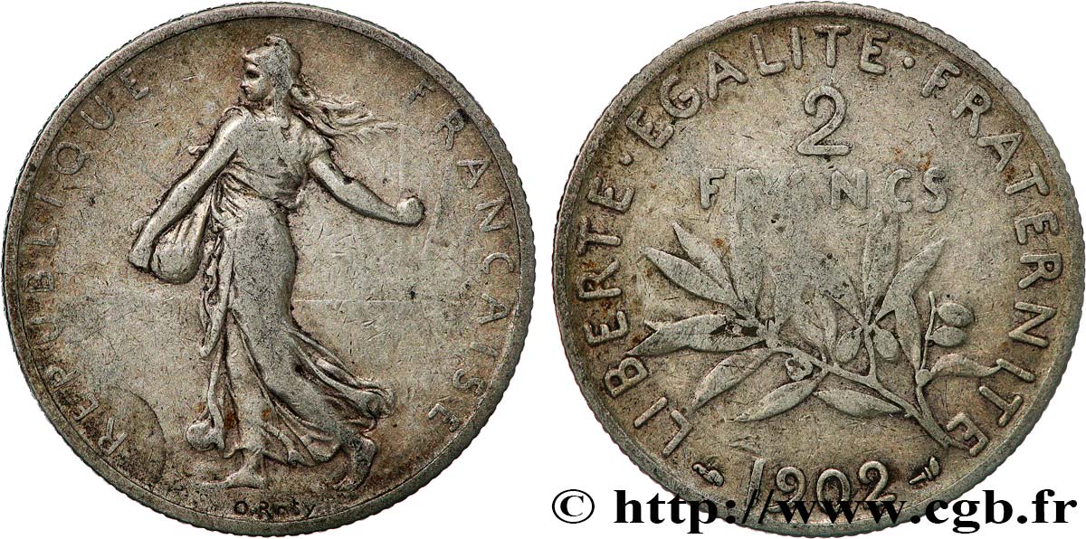 2 francs Semeuse 1902  F.266/7 F15 