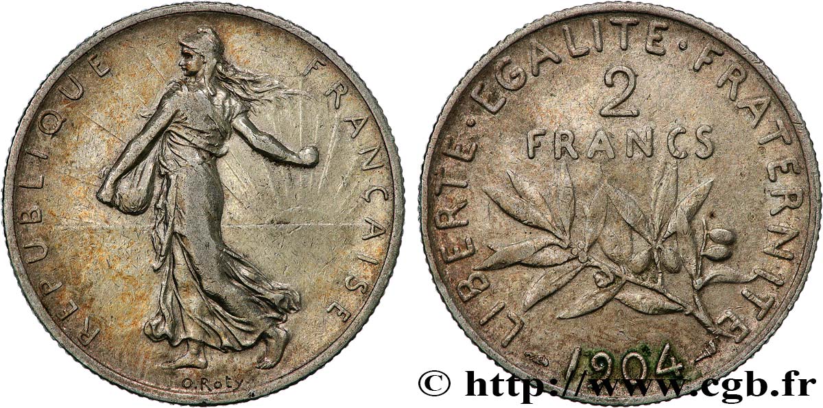 2 francs Semeuse 1904  F.266/8 XF45 