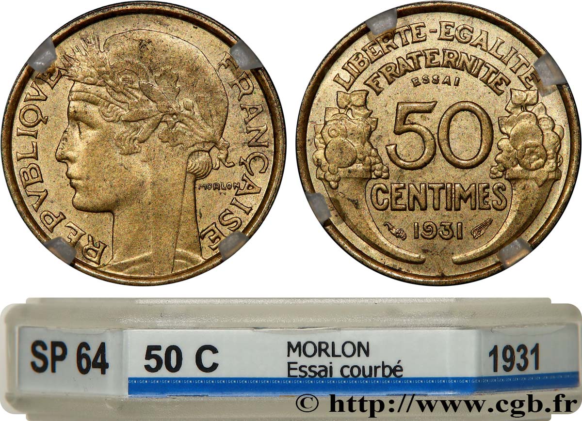 Essai de 50 centimes Morlon 1931  F.192/1 MS64 GENI
