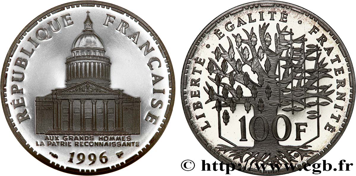100 francs Panthéon, Belle épreuve 1996  F.451/19 FDC 