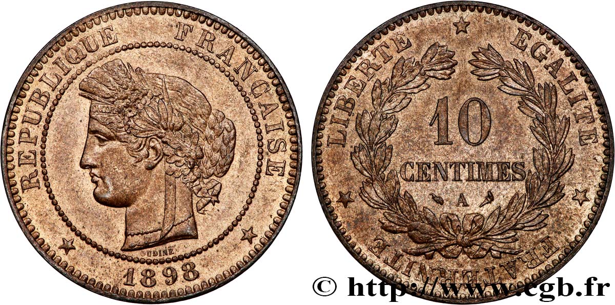 10 centimes Cérès 1898 Paris F.135/45 SPL64 