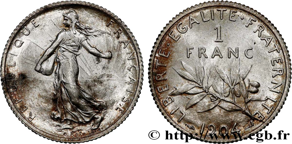 1 franc Semeuse 1904  F.217/9 fST63 