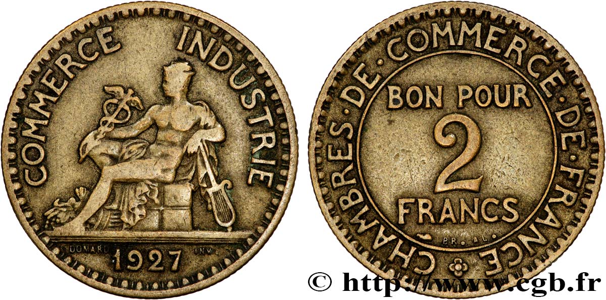 2 francs Chambres de Commerce 1927  F.267/9 BC25 