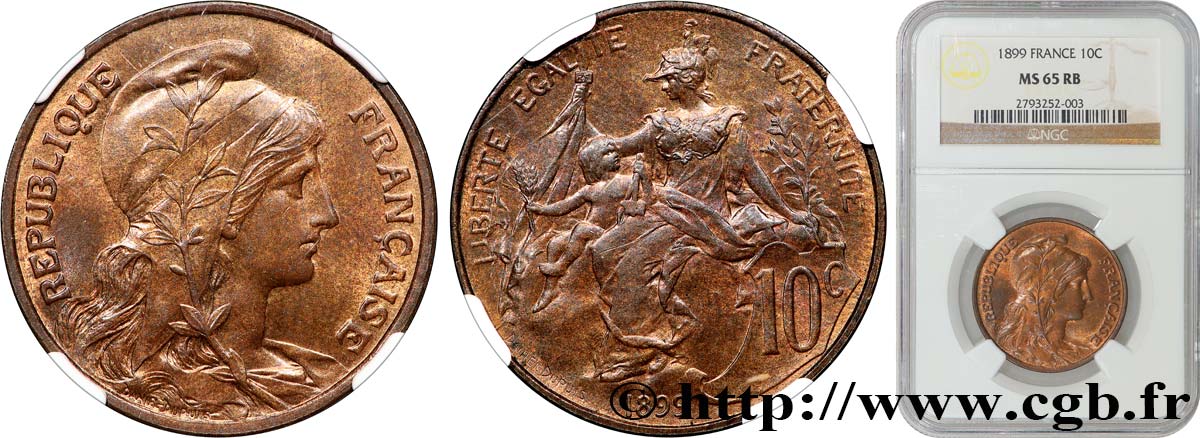 10 centimes Daniel-Dupuis 1899  F.136/7 FDC65 NGC
